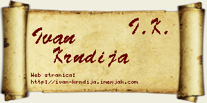Ivan Krndija vizit kartica